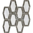 Avalon, Silver Drop Polished Lincoln Marble Mosaics 10 1/4x12 13/16