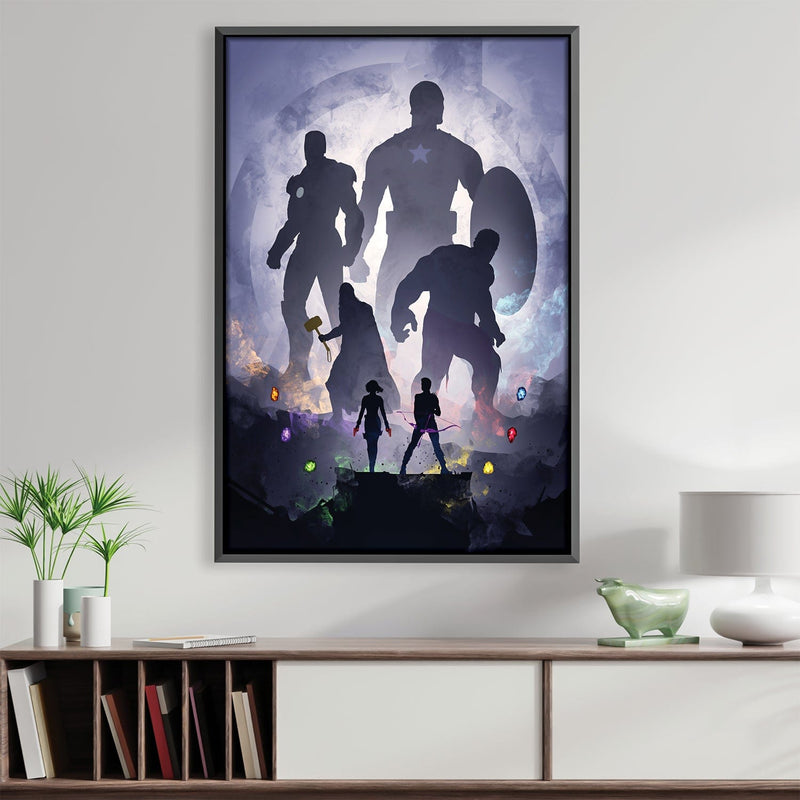 Avengers Silhouette Canvas