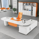 Gauss · White L-Shaped Executive Desk