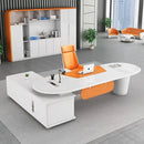 Gauss · White L-Shaped Executive Desk