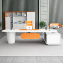 Gauss · White L-Shaped Executive Desk
