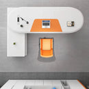 Gauss · White L-Shaped Executive Desk