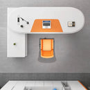 Gauss · White L-Shaped Executive Desk