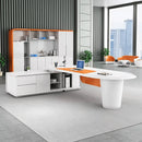 Gauss · White L-Shaped Executive Desk