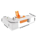 Gauss · White L-Shaped Executive Desk