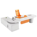 Gauss · White L-Shaped Executive Desk
