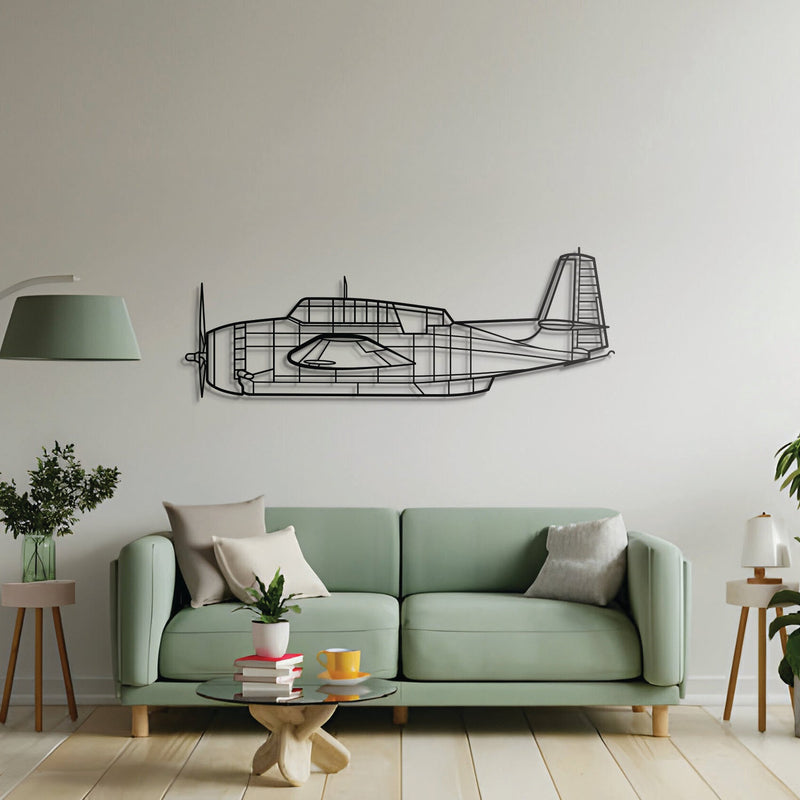 TBM-3N Metal Aircraft Wall Art - NCP0497