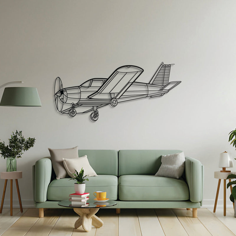 P28A Cherokee 1972 Angle Metal Aircraft Wall Art - NCP0485
