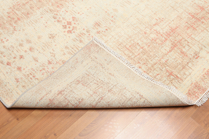 5'6" x 8' Hand Knotted Industrial Distress Glam 100% Wool Area rug Aqua