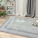 Alfa Rich Light Gray Area Rugs for Living Room Bedroom Decor Cotton Washable Pet Friendly