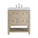 James Martin Breckenridge 30" Single Bathroom Vanity, Whitewashed Oak