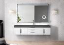 James Martin Mercer Island 72" Floating Single Bathroom Vanity, Glossy White