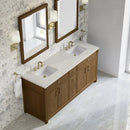 James Martin Bellshire 72" Double Bathroom Vanity, Honey Oak