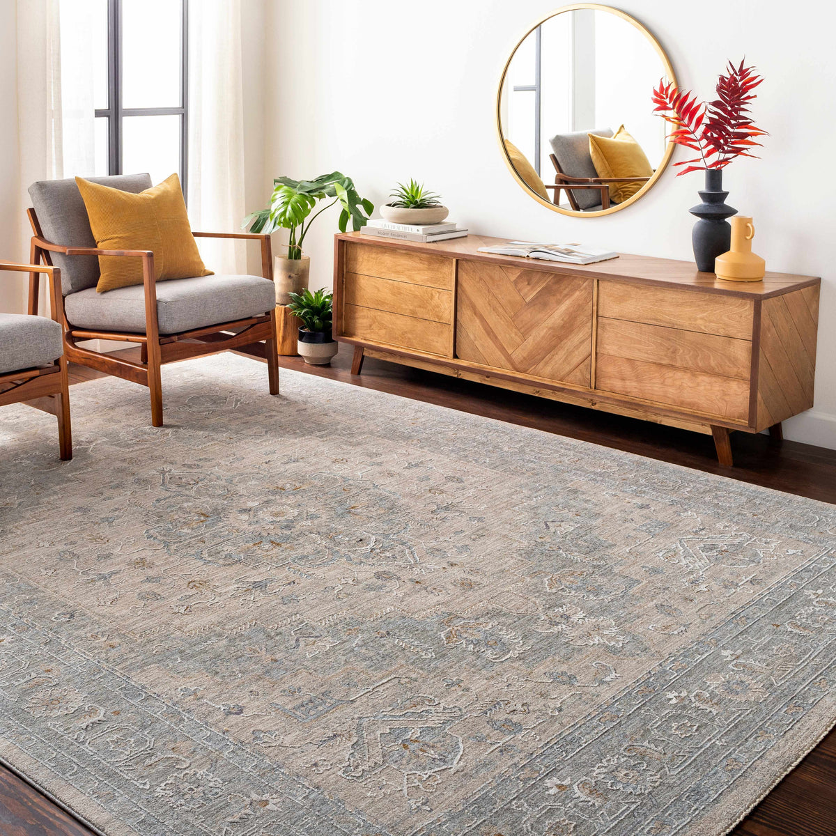 Semaphore Area Rug, installed in a room