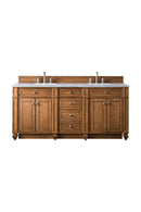 James Martin Bristol 72" Double Bathroom Vanity, Saddle Brown