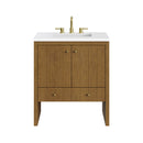 James Martin Hudson 30" Single Bathroom Vanity, Honey Oak
