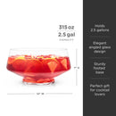 Raye Heavy Base Punch Bowl by Viski