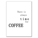 Awakened aromas canvas print black & white kitchen coffee wall art by Decorbites