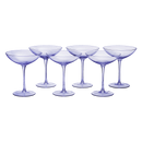 Lavender Champagne Coupes 12oz Set of 6