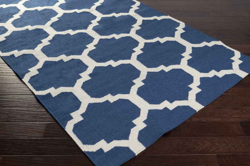 Avera Modern Blue/Ivory Area Rug