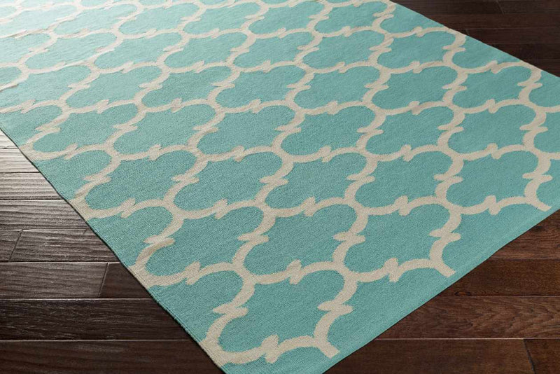 Zeumeren Modern Blue/Ivory Area Rug