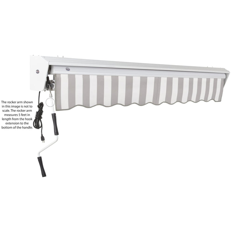 [16x10FT] Awntech Destin Premium Manual Outdoor Retractable Awning [DM16-SBY] (SAK41359)