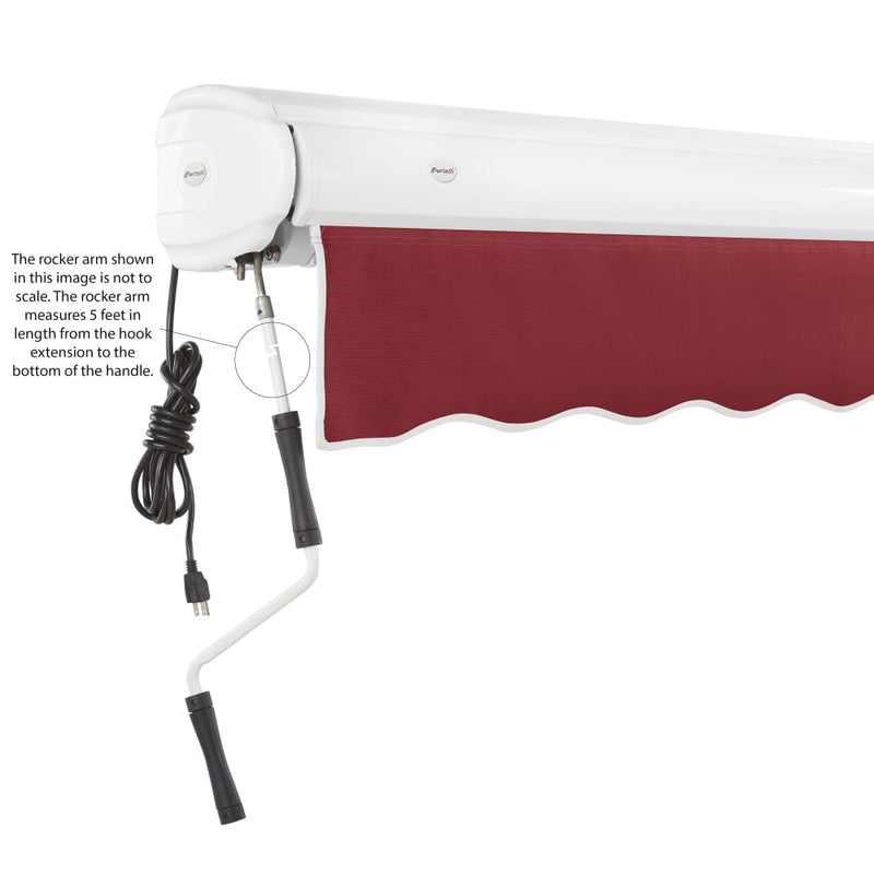 [18x10FT] Awntech Key West Premium Electric Outdoor Motorized Retractable Awning [FCL18/FCR18-SBY] (SAK24186)