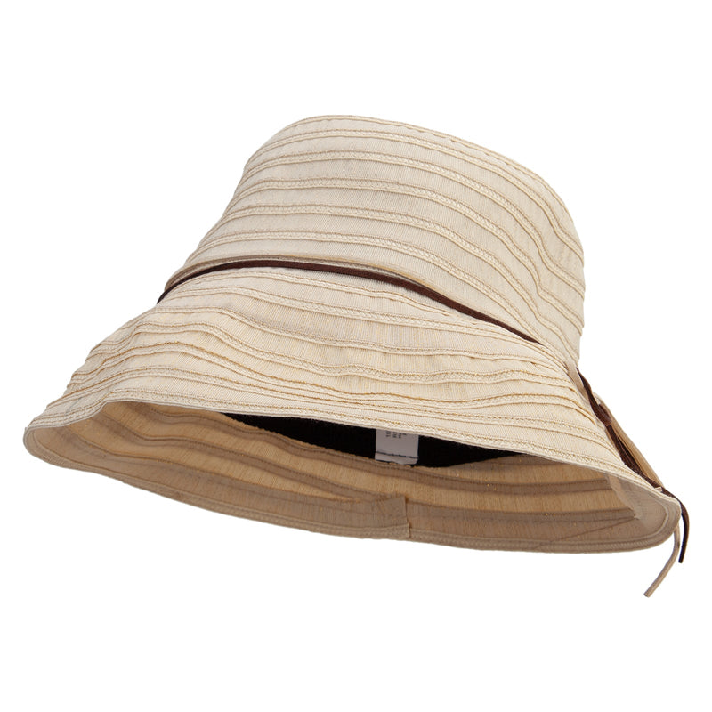 Women's Metallic Ribbon Bucket Hat
