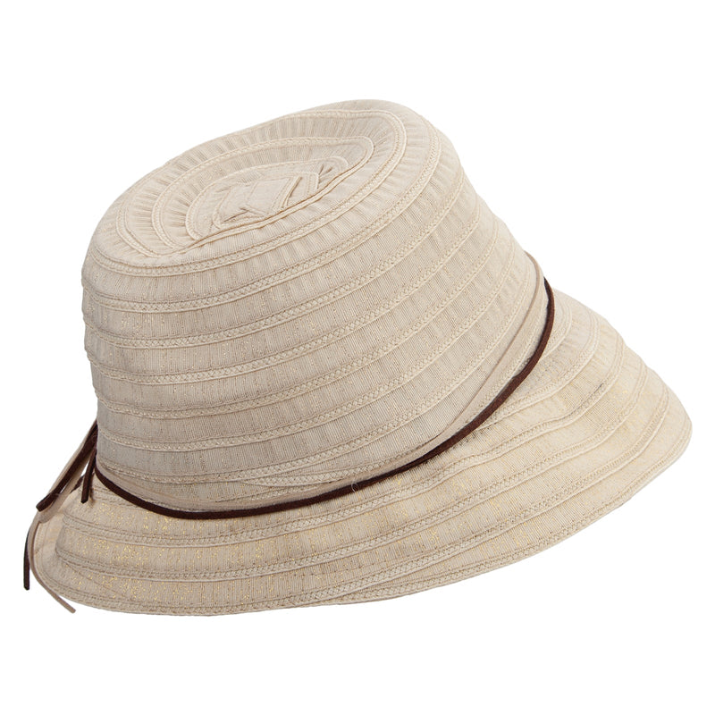 Women's Metallic Ribbon Bucket Hat
