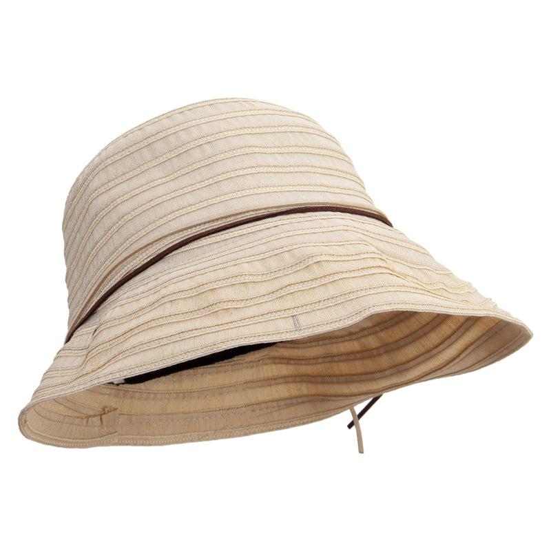 Women's Metallic Ribbon Bucket Hat