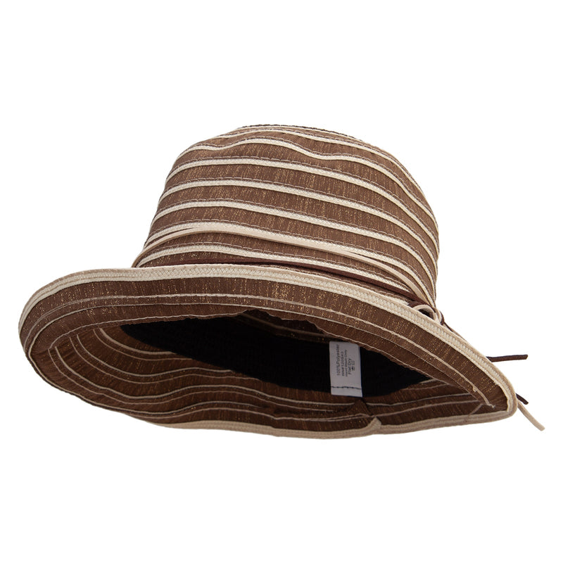 Women's Metallic Ribbon Bucket Hat