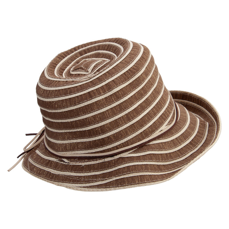 Women's Metallic Ribbon Bucket Hat