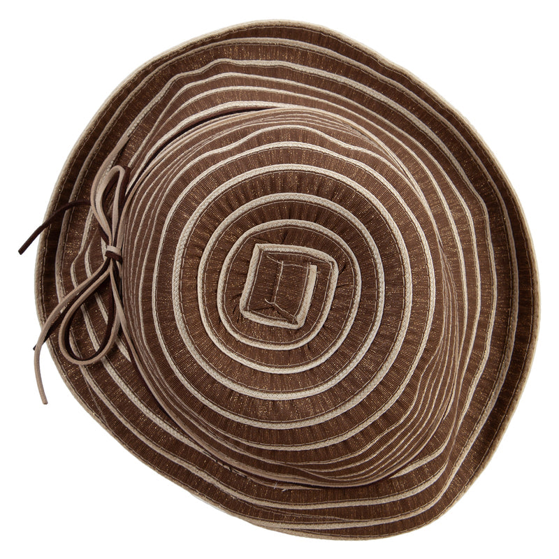 Women's Metallic Ribbon Bucket Hat