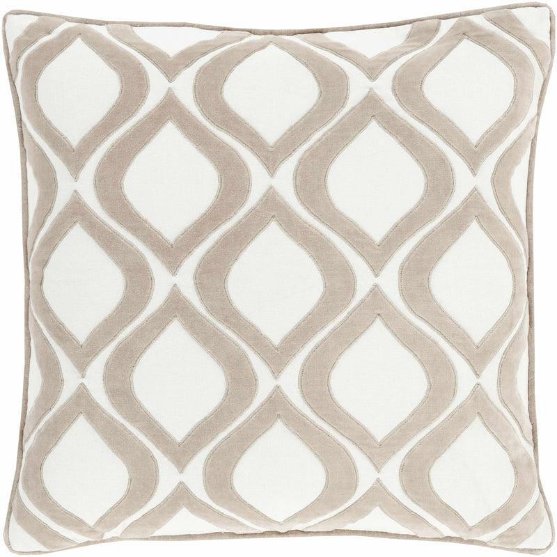 Beveren Taupe Pillow Cover