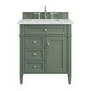James Martin Brittany 30" Single Bathroom Vanity, Smokey Celadon