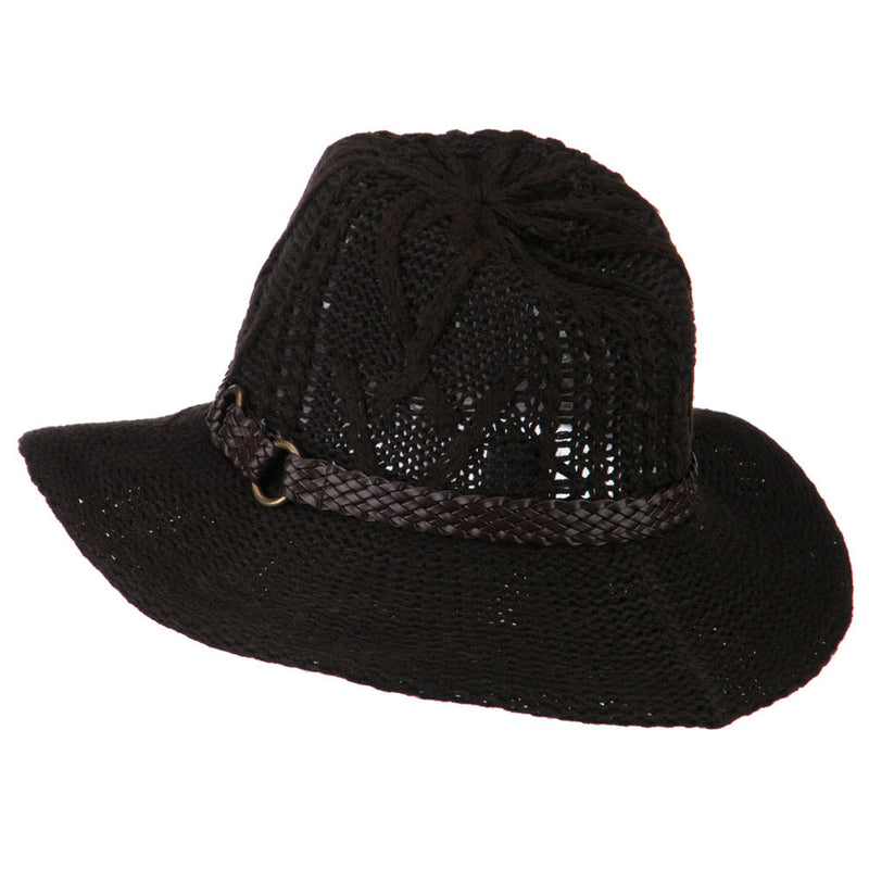 Women's Acrylic Yarn Cowboy Safari Hat