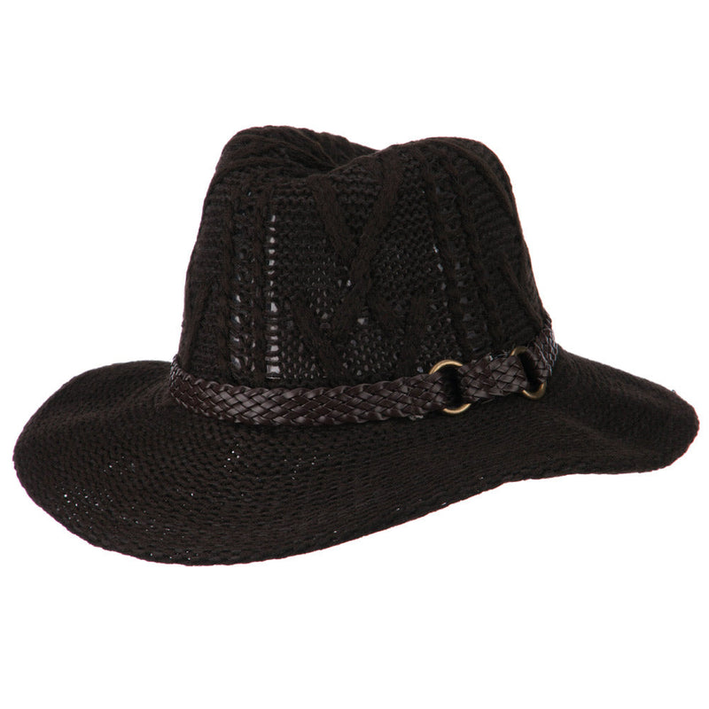 Women's Acrylic Yarn Cowboy Safari Hat