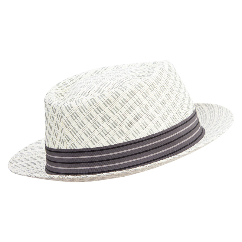 Big Size Wove Paper Straw Wide Brim Porkpie Upbrim Fedora