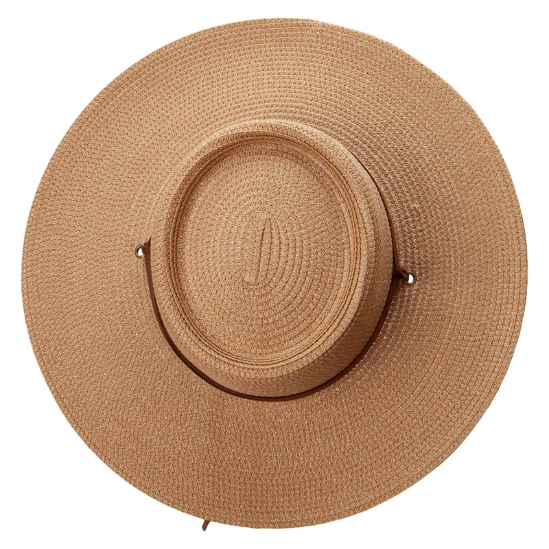 Women's Paper Braid Gambler crown Hat