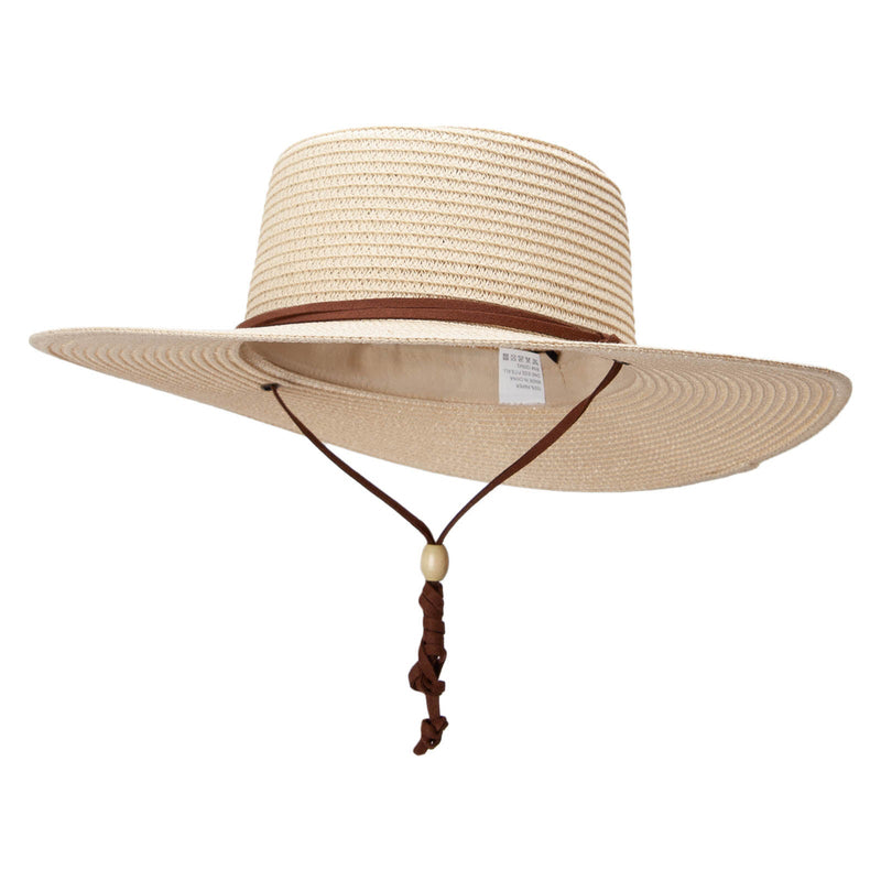 Women's Paper Braid Gambler crown Hat