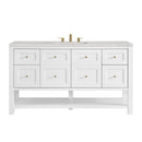 James Martin Breckenridge 60" Single Bathroom Vanity, Bright White