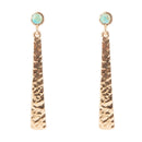 Aztec Turquoise Linear Drop Earrings