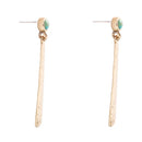 Aztec Turquoise Linear Drop Earrings