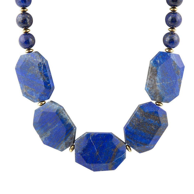 Azul Blue Lapis Golden Statement Necklace