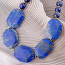 Azul Blue Lapis Golden Statement Necklace