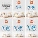 3D Wooden World Map Azure