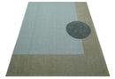Azure Custom Made Modern Design Gray and Brown Hand Tufted Wool Rug
