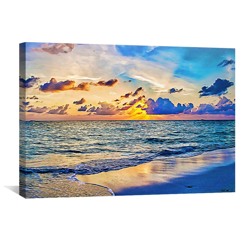 Azure Sunset Canvas