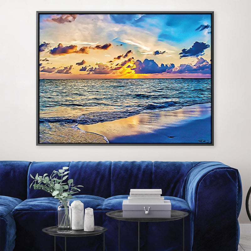 Azure Sunset Canvas