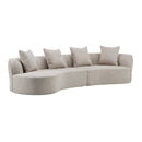 126" Curved Sectional Sofa (Almond-D28 Full Foam)